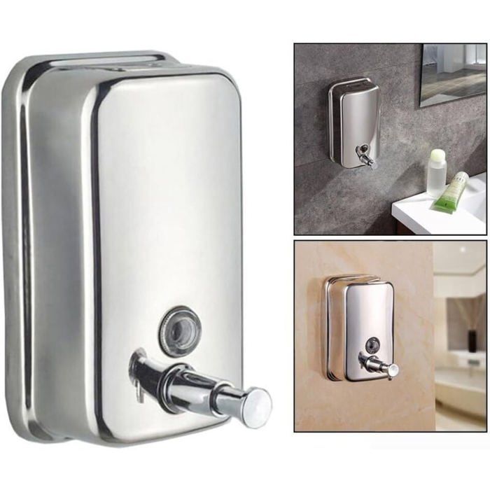 Distributeur de savon mural argenté 1 l - 123x110x204 mm - Bartscher - 850007 - Stock-Direct CHR