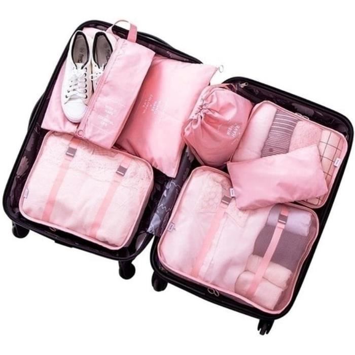Acheter 8 pièces/ensemble pour organisateur de voyage sacs accessoires  bagages valise organisateur étanche sac de lavage vêtements organisateur  pochette