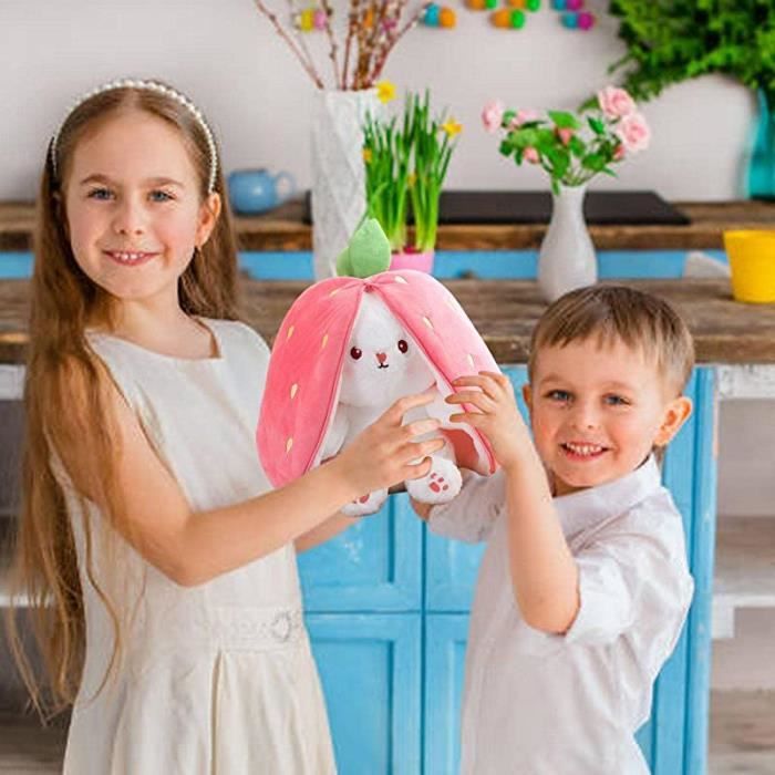 18cm Lapins à cache-cache dans une pochette carotte fraise Cadeau de lapin  de Pâques dézippez poupée jouet dans un sac à main - Cdiscount Jeux - Jouets
