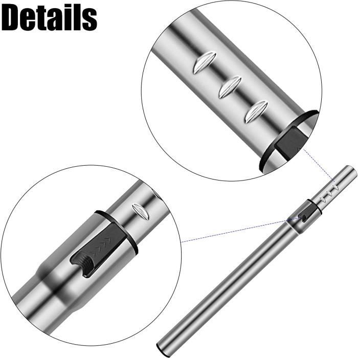 Tube Télescopique Chromé 32 Mm Pour Aspirateur - Tige Métallique Réglable, Idéale Pour Nettoyer Partout Dans La Maison - 4