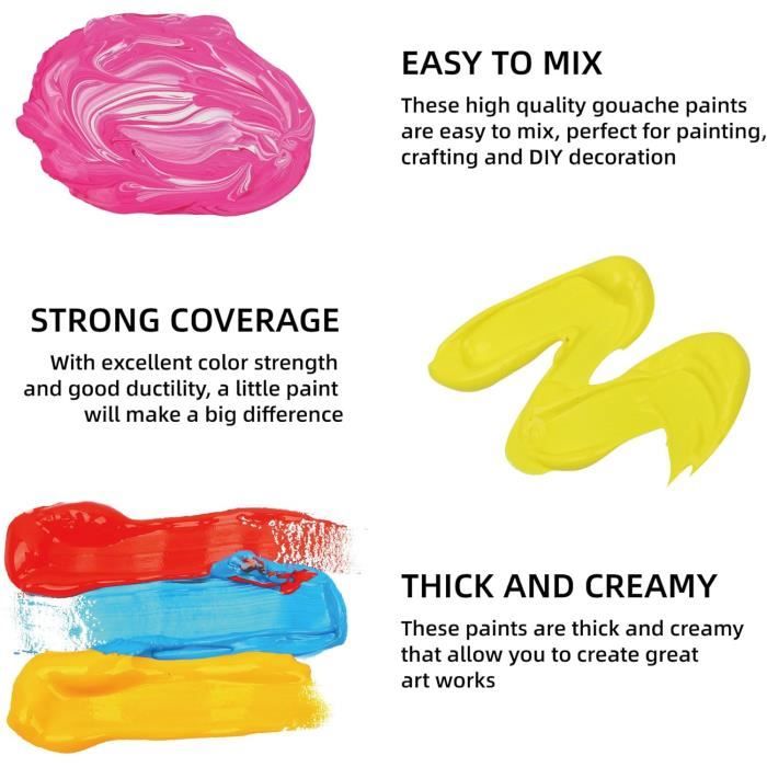 Himi Peinture Gouache Kit 18 Couleurs X 30Ml Couleurs Gouache Non