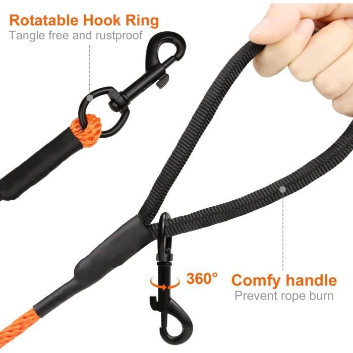 Mainiusi Longe pour Chien 10m - Laisse de Dressage Longue (Rouge, 10M