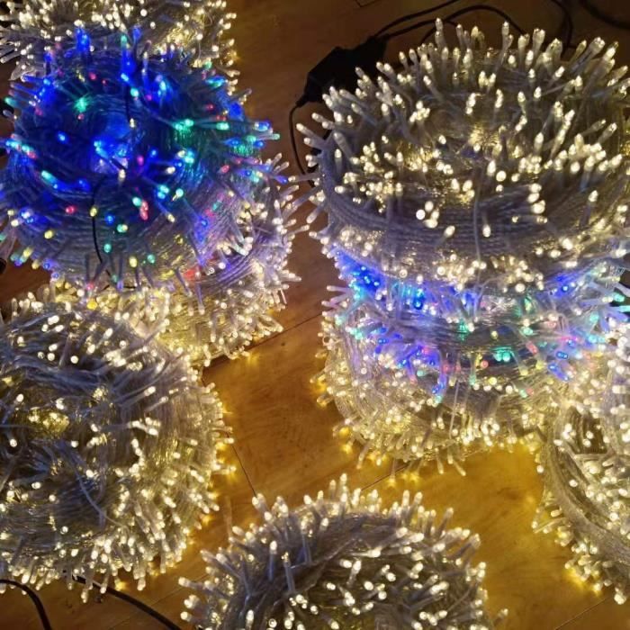 Guirlande Solaire étoiles 30 LED - 6.5m, 8 Modes, étanche IP65, Pour Jardin, Noël, Fêtes Extérieures