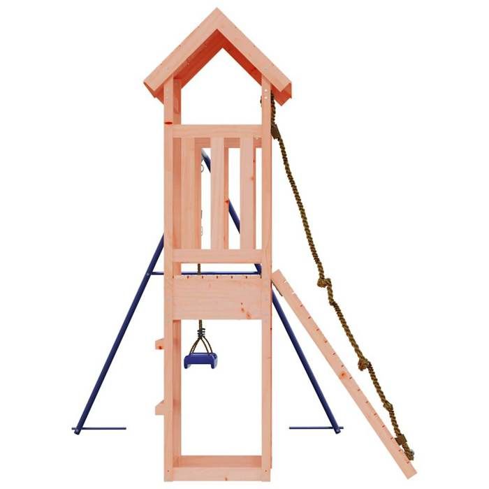 Aire De Jeux Extérieur En Bois Douglas – Toboggan, Balançoire Double, Bac à Sable, 320x335x267 Cm