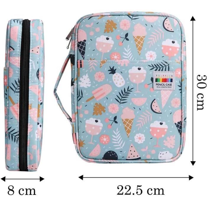 Trousse à Crayons Grande Capacité Miku Anime - 21x6x10 Cm En Toile - Fournitures Scolaires Ou Trousse De Maquillage