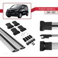 Compatible avec Peugeot Partner 2019-2023 Barres de Toit FLY Modèle Railing Porte-Bagages de voiture GRIS-3