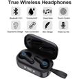 Ecouteur Bluetooth, Muzili IPX7 Écouteur sans Fil Sport Étanche 3D Hi-FI Son Stéréo, Anti-Bruit CVC 8.0, Oreillette Bluetooth 5.0-3