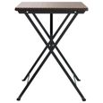 "Promo"Table Extérieure LMT - Table de bistrot pliante Marron 55x54x71 cm Résine tressée 6,4Kg-3