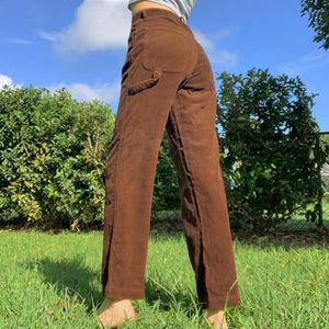Jean large marron clearance