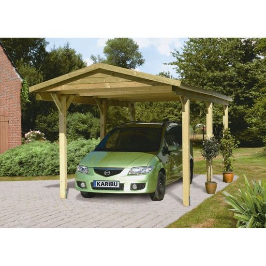 Carport Epicea Toit Dble Pente 297x496cm Karibu Achat Vente