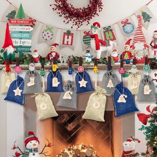 Pour toute la famille Stocking Hung-Handmade Carte de Noël en coton blanc cartes