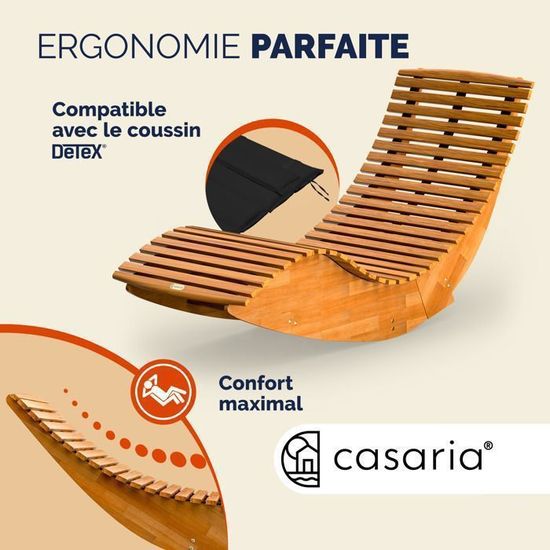Casaria Chaise Longue A Bascule En Bois Certifie Fsc Transat Ergonomique De Jardin Bain De Soleil Achat Vente Chaise Longue Deuba Chaise Longue A Bascul Cdiscount
