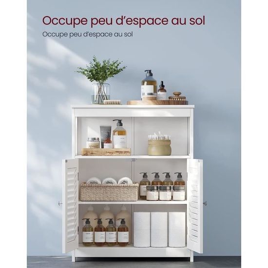 Vasagle Meuble Salle De Bain Armoire De Rangement Commode De
