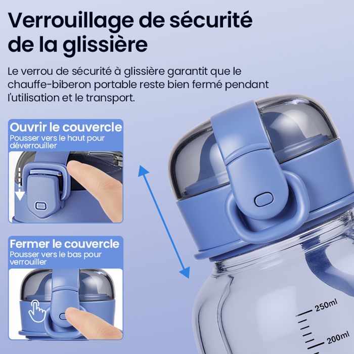Chauffe-biberon Portable 500 Ml USB-C - Température Réglable 35-70°C, Batterie 11000 MAh, Chauffage Rapide 100W, Pour Lait Et Eau
