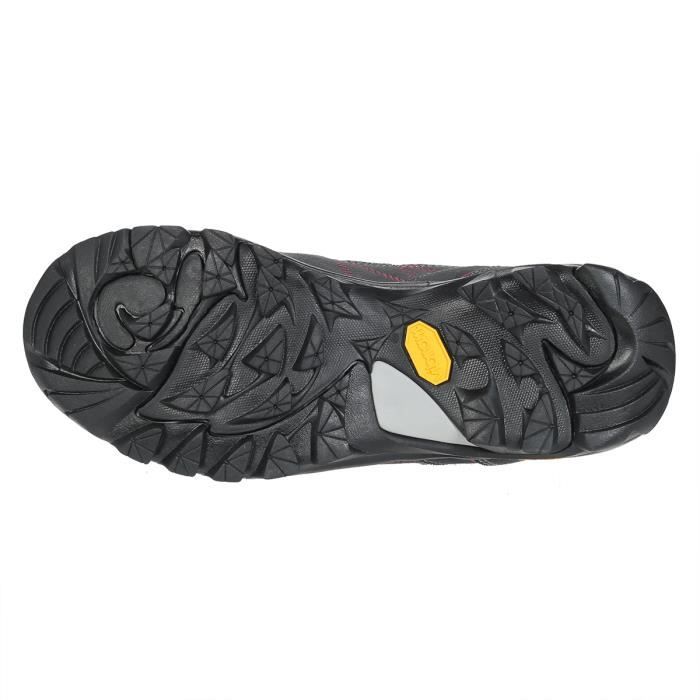 AIGLE Chaussures randonnee Gore Tex Mooven Mid WGTX Femme Gris fonce et rouge cerise Cdiscount Sport