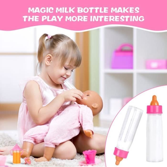 Ensemble de biberons magiques pour poupées Reborn, accessoires de beurre  pour bébé, 30-55cm, 12-17