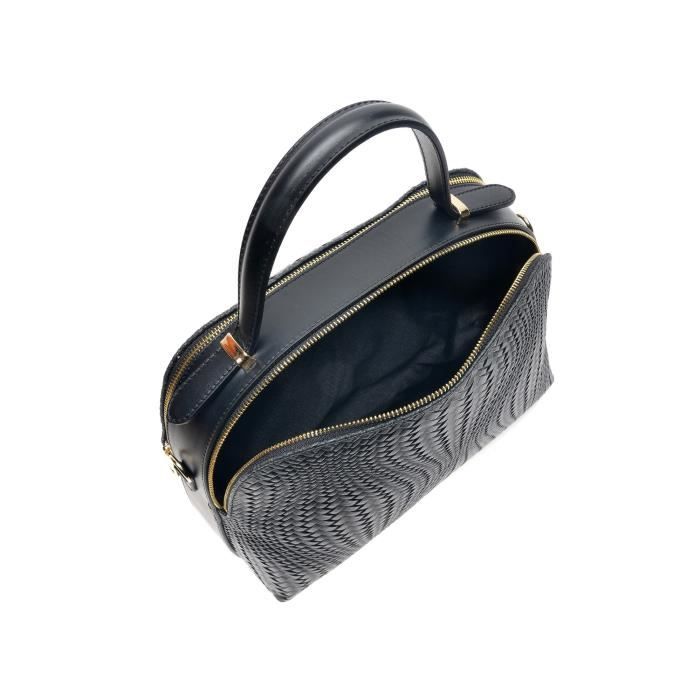 SS23 IR 8081 Sac main Isabella Rhea Cuir de vache UNI Noir