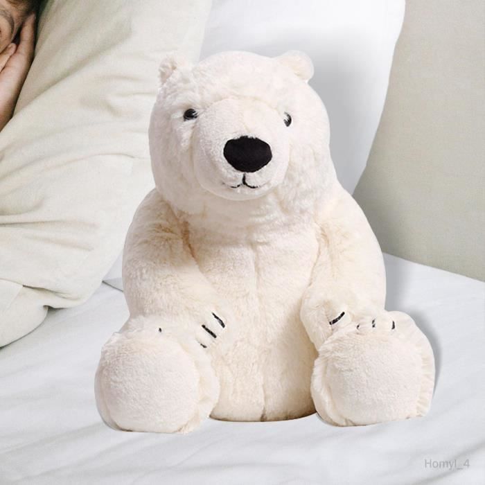 Ours polaire en peluche realiste jouet en peluche ours polaire en peluche pour la decoration de la chambre a coucher Cdiscount Jeux Jouets
