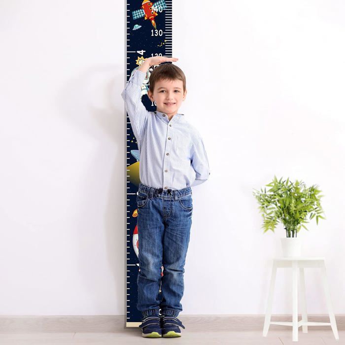 Toise Murale Enfant, 2M*20cm Tableau de Croissance Enfants Dessin Animé