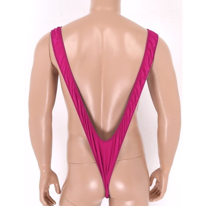 Body String Homme Sexy Mankini Lingerie Erotique Thong Tanga V string Ficelle Stretch Rose Rose Rose Cdiscount Pret a Porter
