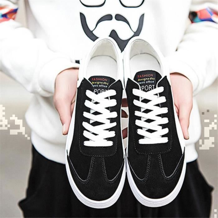 Nouvelles baskets de marque de luxe de qualite superieure Baskets de basket de grande taille Blanc Cdiscount Chaussures