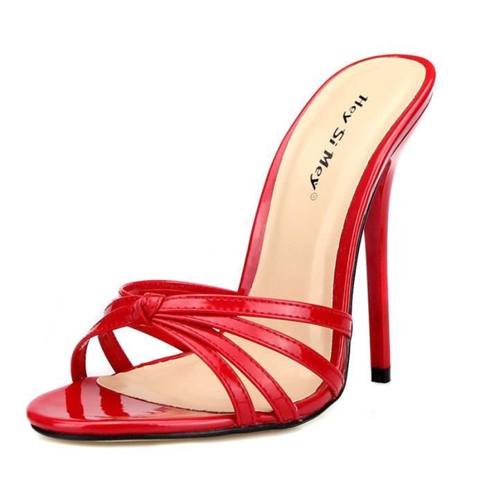 Mules rouge 2025 femme