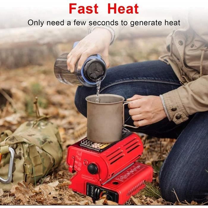 Mini Chauffage De Camping Au Gaz, Couvercle Chauffant Pour Réchaud – Portable Et En Acier Inoxydable