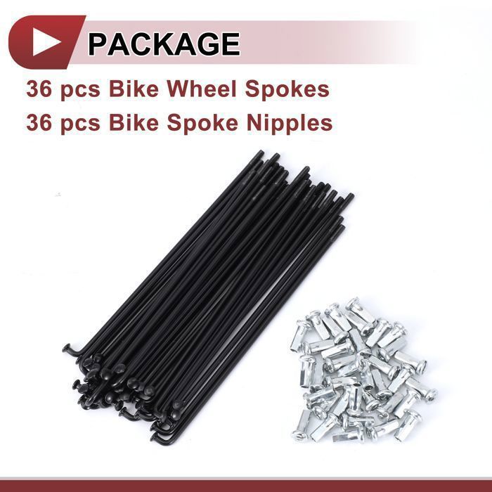 36 Set 12G Rayons De Vélo 125mm Rayons De Roue De Vélo 45