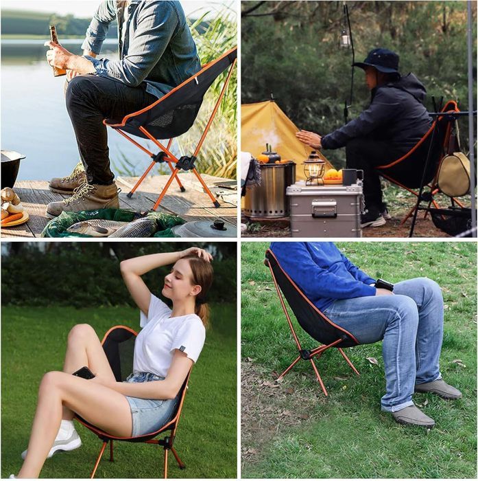 Chaise De Camping Pliable Rembourrée - Aluminium, 600D Oxford, Poids Max 150 Kg