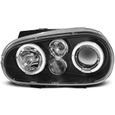 Paire de feux phares VW Golf 4 97-03 angel eyes noir, W60-0
