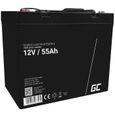 GreenCell® Rechargeable Batterie AGM 12V 55Ah accumulateur au Gel Plomb Cycles sans Entretien VRLA Battery étanche-0
