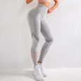 Femmes Casual Stretchy Tight Push Up Yoga Sport Legging Running Pantalon Pantalon gris-0