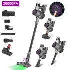 KITYTETY Aspirateur Balai sans Fil 4 en 1 - 3 Vitesses - Puissant 28KPa - Nettoyeur sec/humide - Autonomie 45min - 2500mAh Batterie amovible