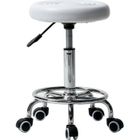 ALIGHTUP Tabouret à roulettes tabouret pivotant, tabouret roulant peut être librement tourné sur 360 °- Blanc