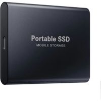 Disque dur externe SSD USB 3.1, 4 To-2 To-1 To-500 Go haute vitesse pour Windows XP, disque dur externe portable SSD Noir 4 To
