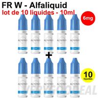 Eliquid FRW 6mg lot de 10 liquides ALFALIQUID