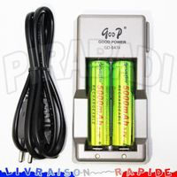 2 PILES ACCUS RECHARGEABLE 18650 3.7V 5000mAh + CHARGEUR CHARGE RAPIDE GD-847A Réf:44