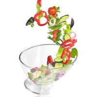 Saladier en verre - Bol en verre ovale 18 cm - Bol profond pour Bonbons, Fruits, Salade, Dessert, Saladier, Bol de fruits