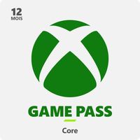 Abonnement de 12 mois au Xbox Game Pass Core