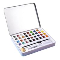 Ensemble de Peinture à L'aquarelle Pro Pigment pour Artistes 12 Nacré + 24 fenteer