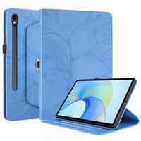 Coque pour Samsung Galaxy Tab S9 FE 10.9" Étui Support Rotatif à 360 Degrés PU Cuir Housse Protection Portefeuille Tablet Étui Bleu