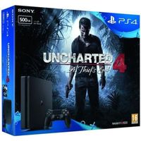 Console Playstation 4 Ps4 500 Go Noire Chassis D Slim avec Uncharted 4 (Pack)