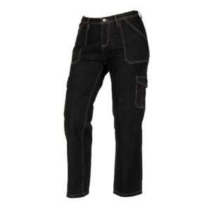 Jean Homme Moto Twister - Taille 28, Longueur 30 - Noir Délavé Stonewash - Occasion Très Bon état