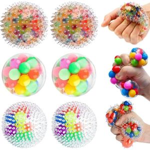 12 balles anti-stress pour pétrir, balle à presser colorée avec perles  d'eau pour