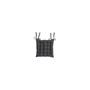 Galette de chaise unie coloris gris en coton - 40 x 40 x 5 cm : Coussins  AUTRES MARQUES maison - botanic®