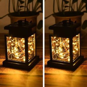 Camping Lanterne DEL Lampe de position Extérieure Lampe Solaire Jaune Jardin éclairage