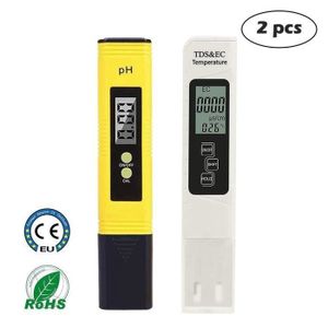 Digital 4 en 1 TDS pH EC Température Compteur Kit 0-9999us/cm électrique 0.01PH pour