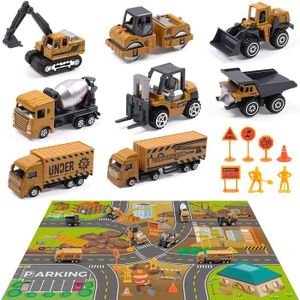 Rangement de voitures jouets tracteur étagère de camion de garrage en bois  -  France