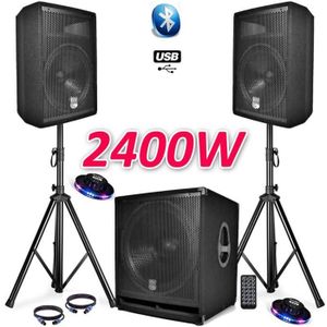 PACK SONO PACK SONO COMPLET BMS1812 USB-Bluetooth 2400W  Sub