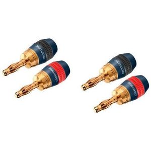 Fiches Banane 4mm Plaquées Or - Lot De 25 (5 Couleurs) - Pour Haut-Parleurs Et Tests Électriques